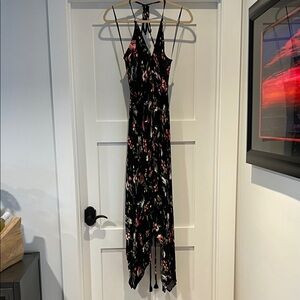 Lovestitch Black Floral Asymmetrical Dress
